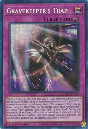 Image of Gravekeeper's Trap [MAMA-EN029] Secret Pharaoh's Rare