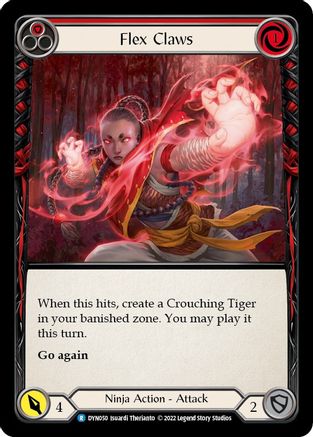 Image of Flex Claws (Red) [DYN050] (Dynasty)  Rainbow Foil