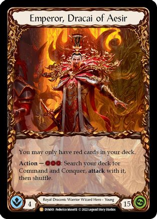 Image of Emperor, Dracai of Aesir [DYN001] (Dynasty)  Rainbow Foil