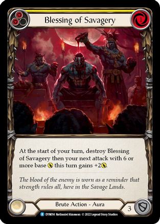 Image of Blessing of Savagery (Yellow) [DYN014] (Dynasty)