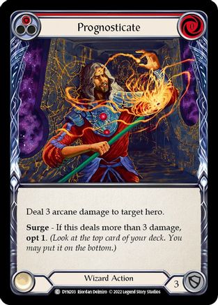 Image of Prognosticate (Red) [DYN203] (Dynasty)  Rainbow Foil