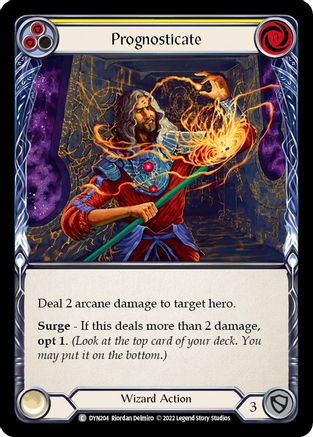 Image of Prognosticate (Yellow) [DYN204] (Dynasty)  Rainbow Foil