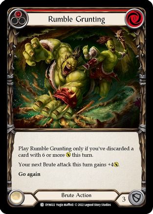 Image of Rumble Grunting (Red) [DYN022] (Dynasty)  Rainbow Foil