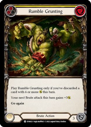 Image of Rumble Grunting (Yellow) [DYN023] (Dynasty)  Rainbow Foil
