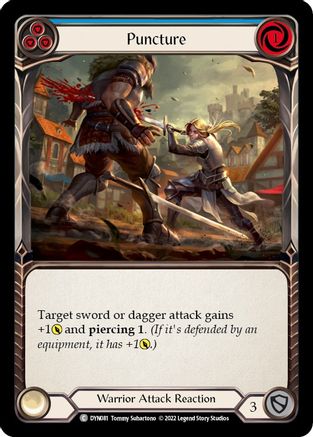 Image of Puncture (Blue) [DYN081] (Dynasty)  Rainbow Foil