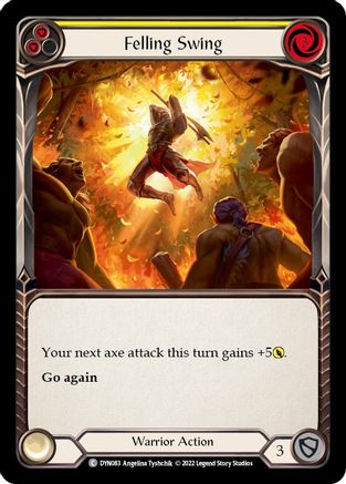 Image of Felling Swing (Yellow) [DYN083] (Dynasty)  Rainbow Foil