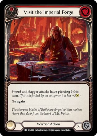 Image of Visit the Imperial Forge (Red) [DYN085] (Dynasty)  Rainbow Foil