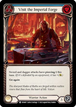 Image of Visit the Imperial Forge (Blue) [DYN087] (Dynasty)  Rainbow Foil