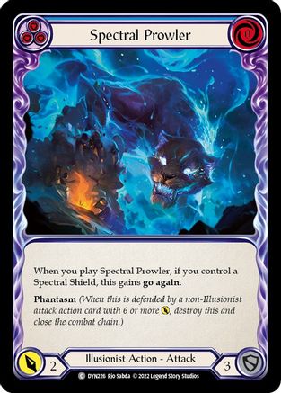 Image of Spectral Prowler (Blue) [DYN226] (Dynasty)  Rainbow Foil