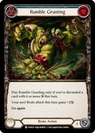 Image of Rumble Grunting (Blue) [DYN024] (Dynasty)  Rainbow Foil