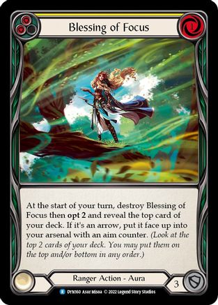 Image of Blessing of Focus (Yellow) [DYN160] (Dynasty)  Rainbow Foil