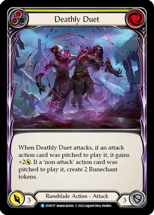 Image of Deathly Duet (Yellow) [DYN177] (Dynasty)  Rainbow Foil