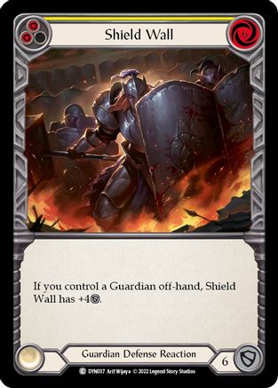 Image of Shield Wall (Yellow) [DYN037] (Dynasty)  Rainbow Foil