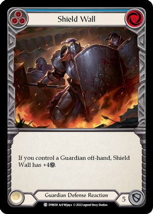 Image of Shield Wall (Blue) [DYN038] (Dynasty)  Rainbow Foil