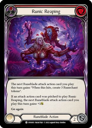 Image of Runic Reaping (Red) [DYN185] (Dynasty)  Rainbow Foil