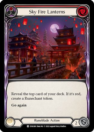 Image of Sky Fire Lanterns (Red) [DYN188] (Dynasty)  Rainbow Foil