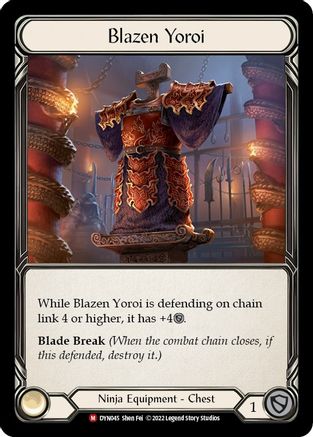 Image of Blazen Yoroi [DYN045] (Dynasty)  Rainbow Foil