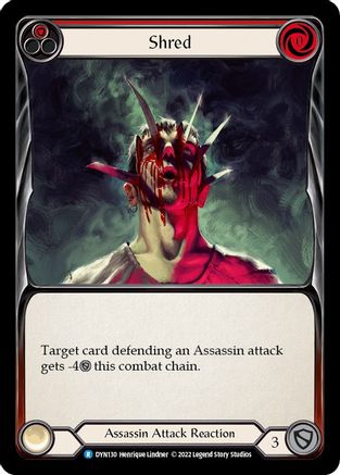 Image of Shred (Red) [DYN130] (Dynasty)  Rainbow Foil