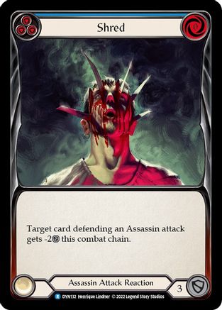 Image of Shred (Blue) [DYN132] (Dynasty)  Rainbow Foil