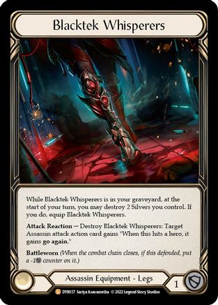 Image of Blacktek Whisperers [DYN117] (Dynasty)  Rainbow Foil
