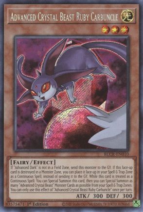 Image of Advanced Crystal Beast Ruby Carbuncle [BLCR-EN010] Secret Rare