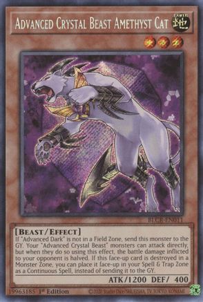 Image of Advanced Crystal Beast Amethyst Cat [BLCR-EN011] Secret Rare