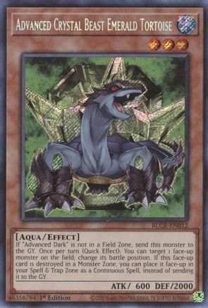 Image of Advanced Crystal Beast Emerald Tortoise [BLCR-EN012] Secret Rare