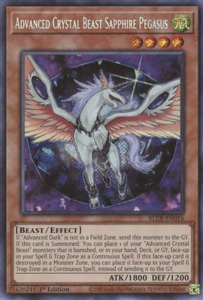 Image of Advanced Crystal Beast Sapphire Pegasus [BLCR-EN016] Secret Rare