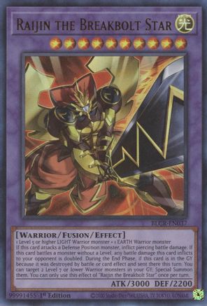 Image of Raijin the Breakbolt Star [BLCR-EN037] Ultra Rare