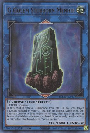 Image of G Golem Stubborn Menhir [BLCR-EN043] Ultra Rare