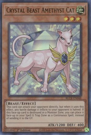 Image of Crystal Beast Amethyst Cat [BLCR-EN048] Ultra Rare