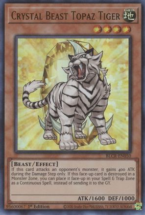 Image of Crystal Beast Topaz Tiger [BLCR-EN050] Ultra Rare