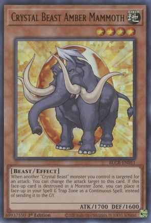 Image of Crystal Beast Amber Mammoth [BLCR-EN051] Ultra Rare