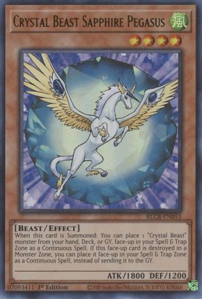 Image of Crystal Beast Sapphire Pegasus [BLCR-EN053] Ultra Rare