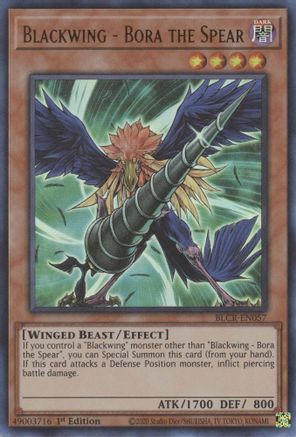 Image of Blackwing - Bora the Spear [BLCR-EN057] Ultra Rare