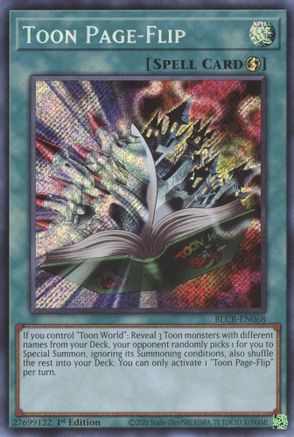 Image of Toon Page-Flip [BLCR-EN068] Secret Rare