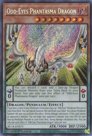 Image of Odd-Eyes Phantasma Dragon [BLCR-EN075] Secret Rare