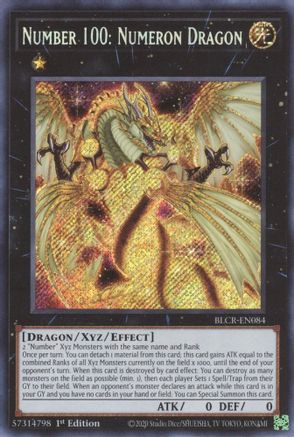 Image of Number 100: Numeron Dragon [BLCR-EN084] Secret Rare