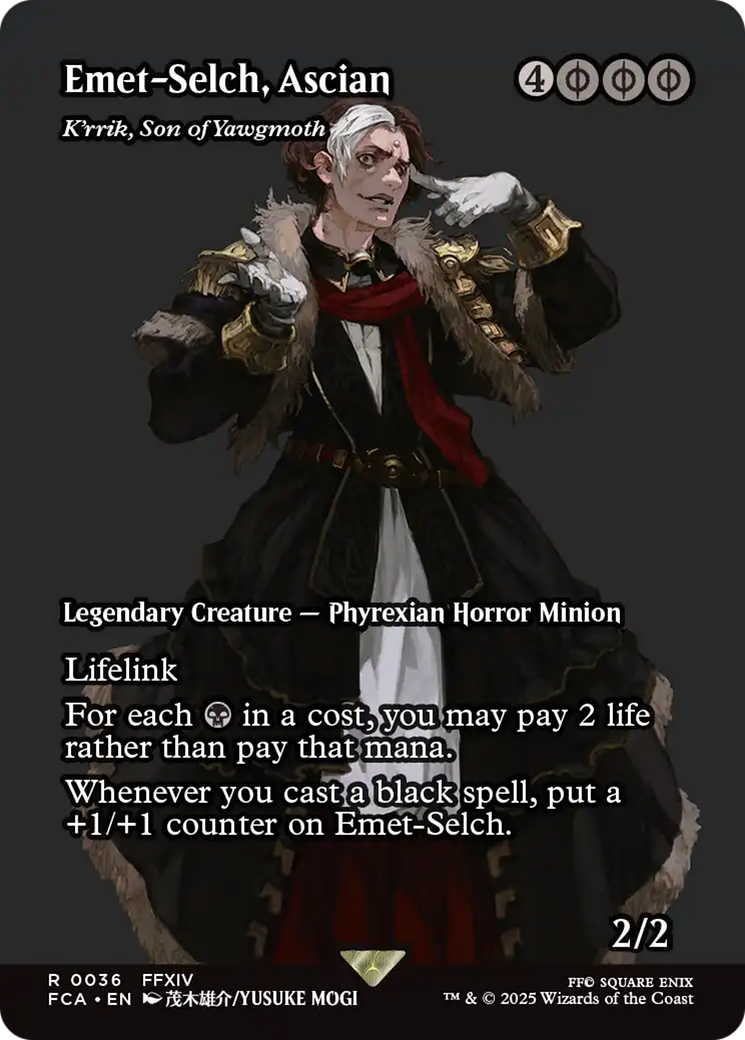 Image of Emet-Selch, Ascian - K'rrik, Son of Yawgmoth (Showcase) [FINAL FANTASY : Through the Ages]