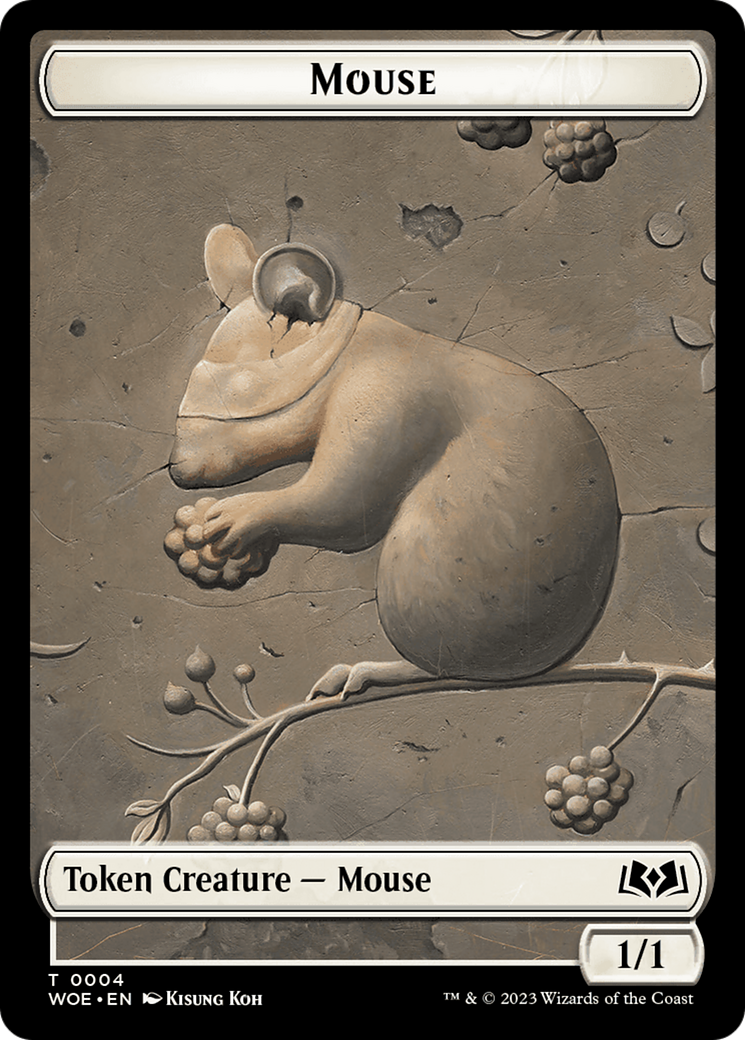 Image of Mouse // Food (0013) Double-Sided Token [Wilds of Eldraine Tokens]
