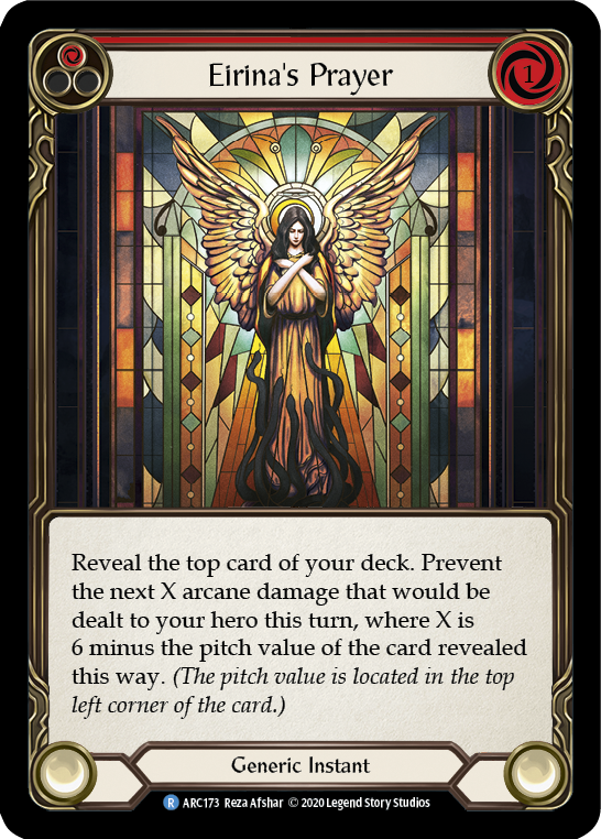 Image of Eirina's Prayer (Red) [U-ARC173] (Arcane Rising Unlimited)  Unlimited Rainbow Foil