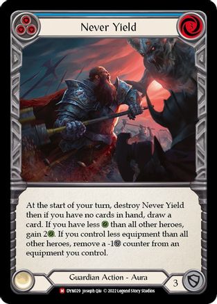 Image of Never Yield [DYN029] (Dynasty)  Rainbow Foil