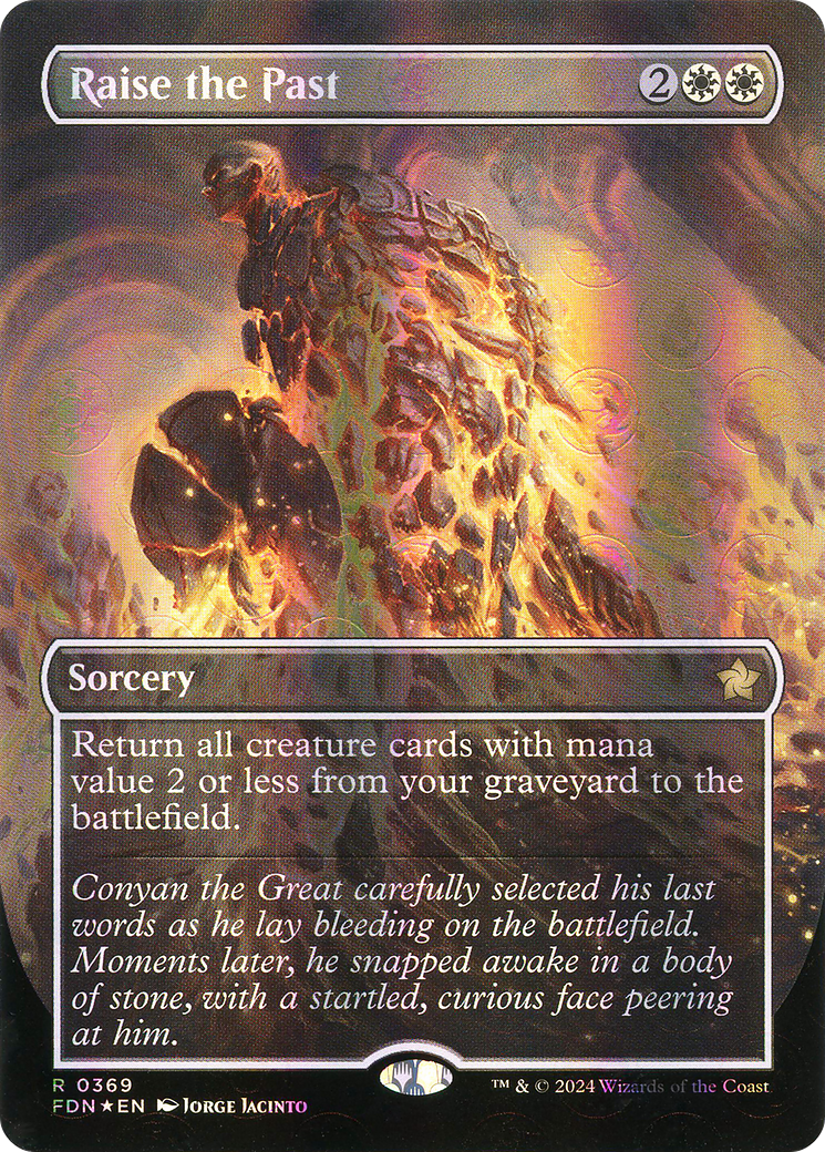 Image of Raise the Past (Borderless) (Mana Foil) [Foundations]