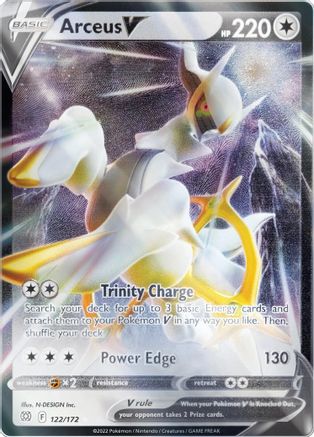 Image of Arceus V (122/172) (Metal Card) [Sword & Shield: Brilliant Stars]