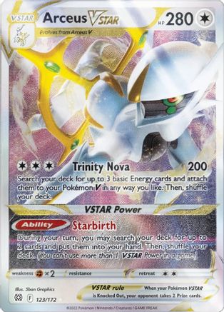 Image of Arceus VSTAR (123/172) (Metal Card) [Sword & Shield: Brilliant Stars]