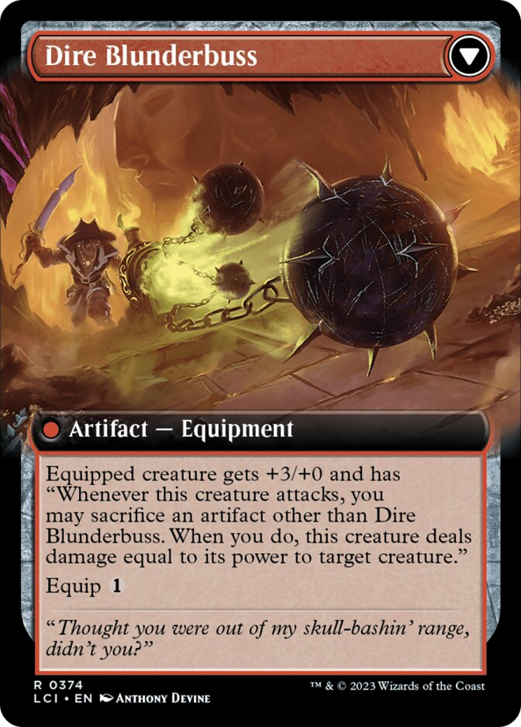 Image of Dire Flail (Extended Art) [The Lost Caverns of Ixalan]