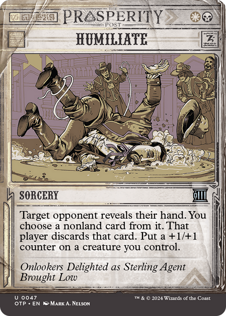 Image of Humiliate [Outlaws of Thunder Junction: Breaking News]