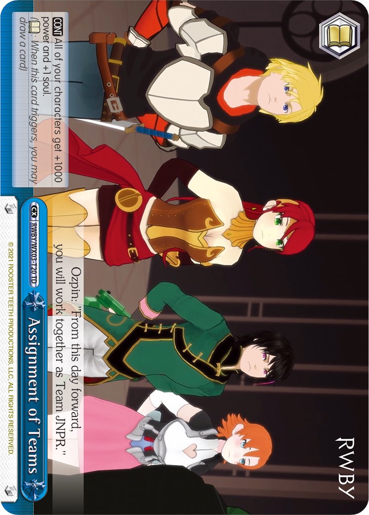 Image of Assignment of Teams (RWBY/WX03-T20 TD) [RWBY]