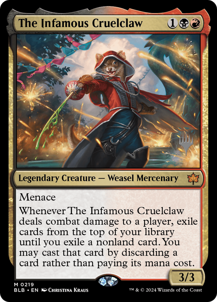 Image of The Infamous Cruelclaw (Promo Pack) [Bloomburrow Promos]