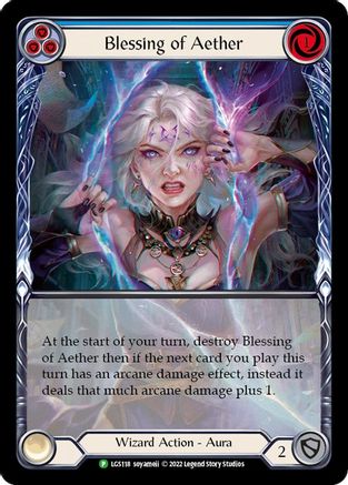 Image of Blessing of Aether (Blue) [LGS118] (Promo)  Rainbow Foil